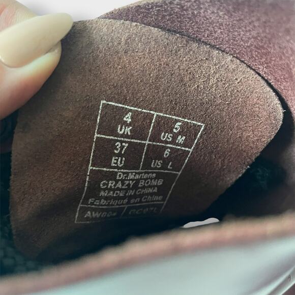 Dr. Martens Crazy Bomb Platform Boot Red Leather Cap Toe US Size 6 UK Size 4 - Picture 9 of 13